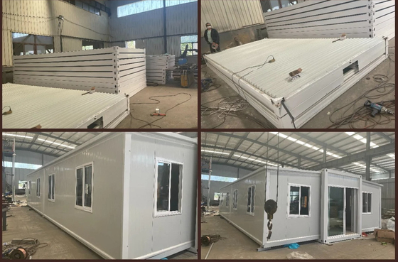 Εκτάσιμο Prefab εμπορευματοκιβώτιο 20ft γραφείων περιοχών σπιτιών κατασκευής τροχόσπιτων