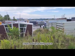 Prefab διπλώνοντας σπίτι εμπορευματοκιβωτίων για το προσωρινό γραφείο και στέγαση στο εργοτάξιο οικοδομής