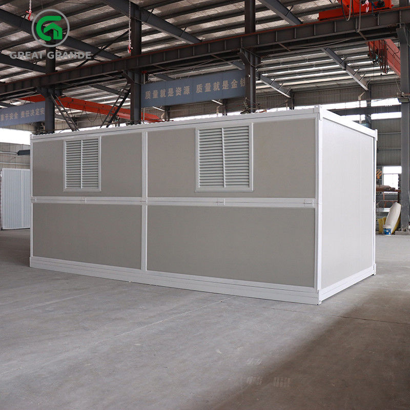 Ενιαίο πλευρικών τοίχων διπλό πορτών Prefab διπλώνοντας εμπορευματοκιβωτίων προστατευτικό επίστρωμα πλαισίων σπιτιών ακέραιο