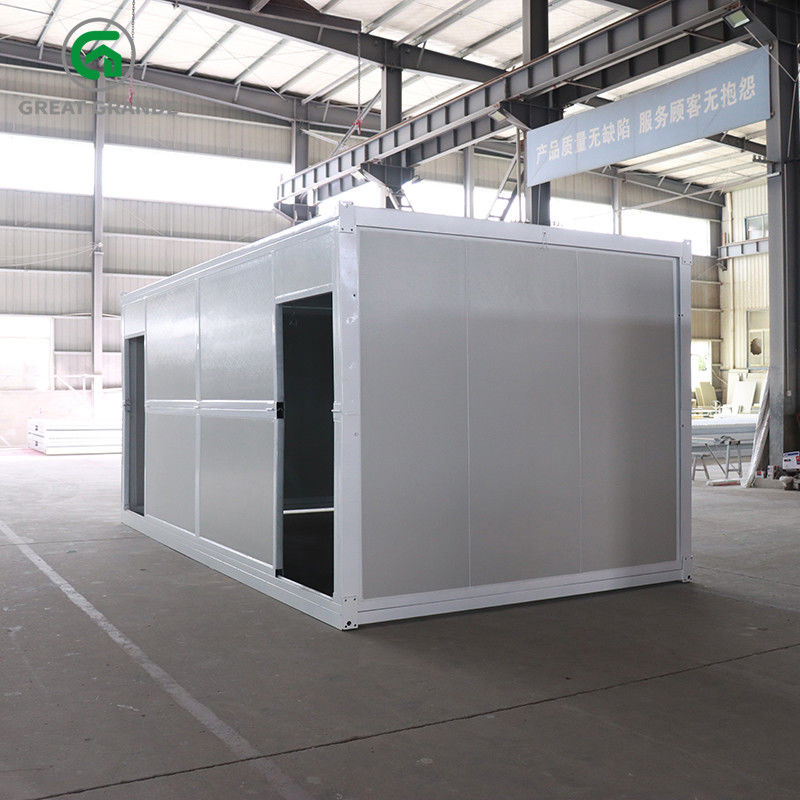Ενιαίο πλευρικών τοίχων διπλό πορτών Prefab διπλώνοντας εμπορευματοκιβωτίων προστατευτικό επίστρωμα πλαισίων σπιτιών ακέραιο