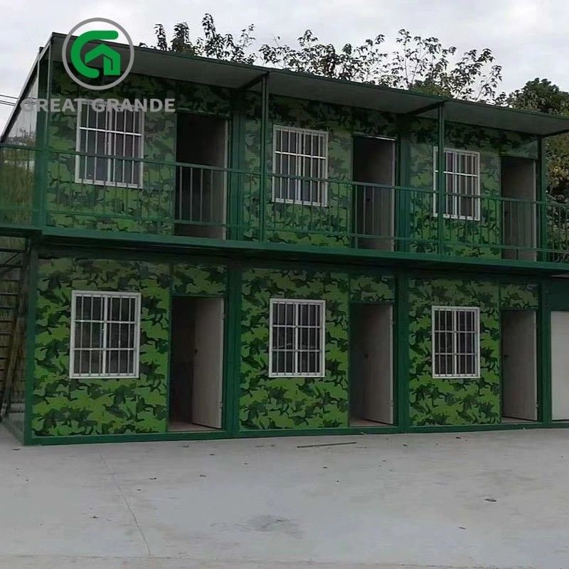Prefab φορητό μορφωματικό εμπορευματοκιβώτιο γραφείων περιοχών χάλυβα εμπορευματοκιβωτίων σπιτιών για τη στρατοπέδευση στρατού