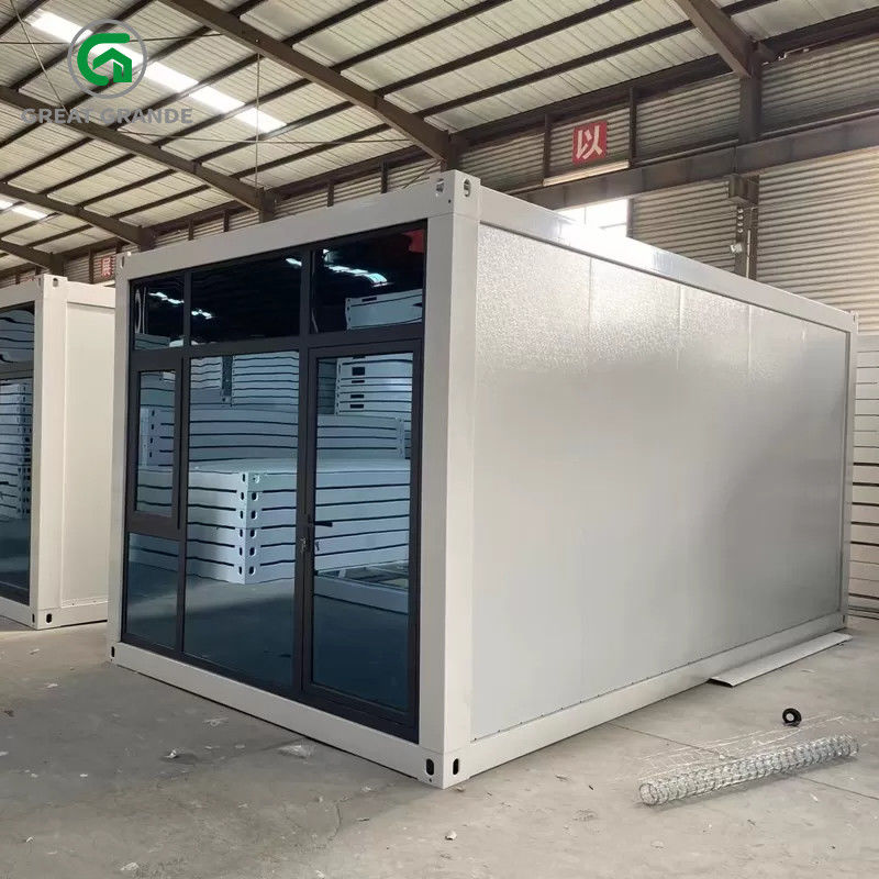 Prefab εκτάσιμο διπλώνοντας σπίτι εμπορευματοκιβωτίων πυρήνων γυαλιού για τη σύγχρονη ναυτιλία διαβίωσης