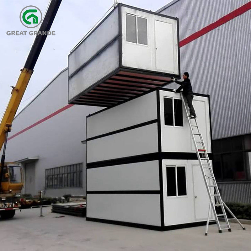 Prefab διπλώνοντας σπίτι εμπορευματοκιβωτίων για το προσωρινό γραφείο και στέγαση στο εργοτάξιο οικοδομής