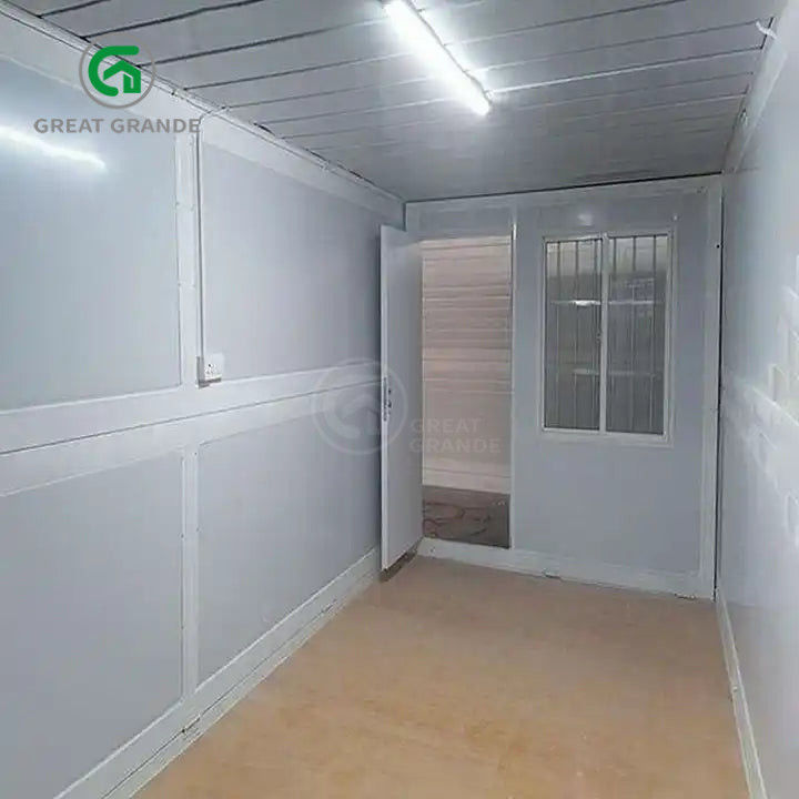 20ft αναδιπλώσιμο σπίτι εμπορευματοκιβωτίου κατασκευαστής τετραγωνικοί σωλήνες γαλβανισμένο χάλυβα γρήγορη εγκατάσταση